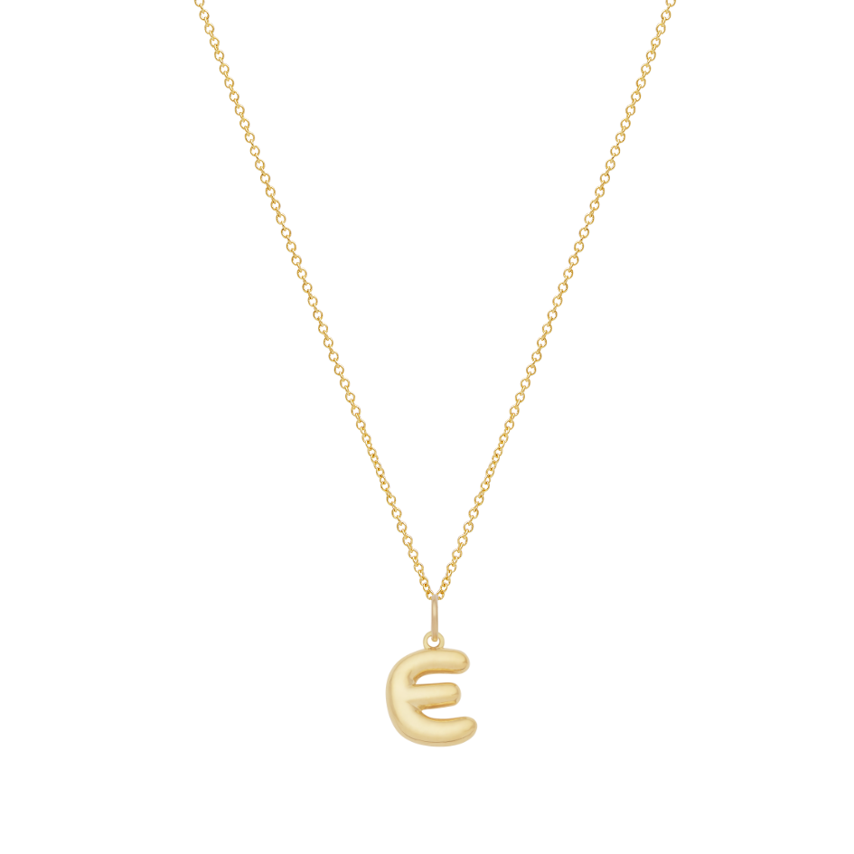 Bubble Letter Necklace - Gold